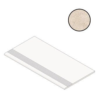 Плитка для ступеней Atlas Concord Италия Boost Stone A7N7 Ivory Gradino 30х60см 1,08кв.м. матовая