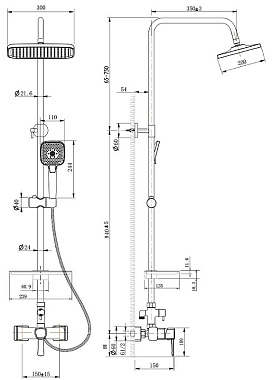 Душевая система LEMARK Evitta LM0560C хром