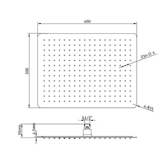 Верхний душ RGW Shower Panels 21148430-01 SP-84 хром