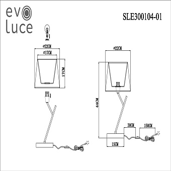Настольная лампа Evoluce DENICE SLE300104-01 40Вт E14