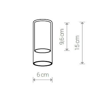 Плафон Nowodvorski Cameleon Cylinder S 8546 150х60мм прозрачный