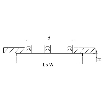 Рамка Lightstar 217836 490х180мм белый