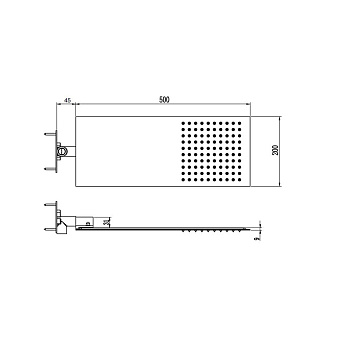 Верхний душ RGW Shower Panels 21140363-01 SP-63 хром