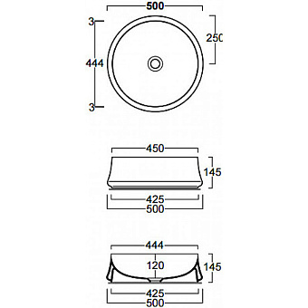 Раковина накладная SIMAS SHARP SH01bi*0 50х50см