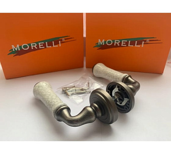 Дверная ручка нажимная MORELLI UMBERTO MH-41-CLASSIC OMS/GR старое матовое серебро