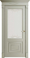 Межкомнатная дверь Uberture Florence Stile 62002 Светло-серый Серена Экошпон 700х2000мм остеклённая