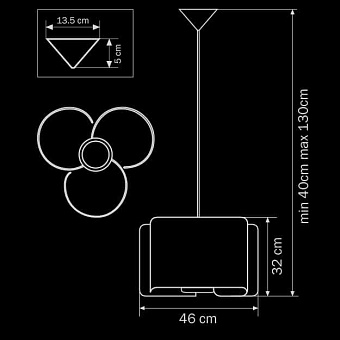 Люстра подвесная Lightstar Simple Light 811 811132 120Вт 3 лампочек E27