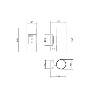 Бра Maytoni Rando O419WL-02B 60Вт E27