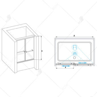 Стеклянная шторка на ванну RGW Screens 01116015-11 SC-60 150х150см