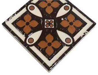 Вставка Роскошная мозаика ВК 16 белый/коричневый/чёрный 6х6см 0,004кв.м.