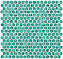 Керамическая мозаика Atlas Concord Италия Dwell 6DHT Turquoise Hexagon Gold 30х30см 0,36кв.м.