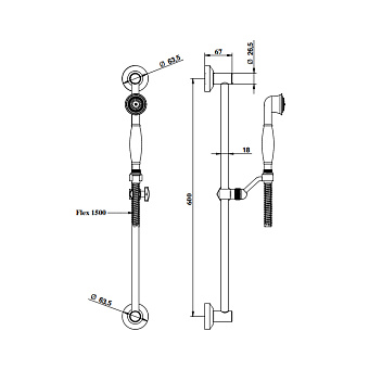 Душевой гарнитур Bongio NXShower 871CR00 хром