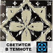 Вставка Роскошная мозаика ВБ-LB 47 Платиновый/Серый/Чёрный 6,6х6,6см 0,004кв.м.