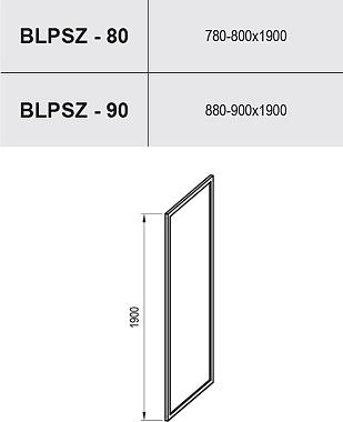 Неподвижная стенка Ravak Blix BLPSZ-90 блестящий + транспарент X93H70C00Z1