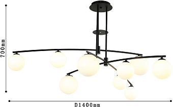 Люстра подвесная Favourite Equilibrium 4038-9P 45Вт 9 лампочек G9 LED