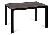 Кухонный стол раскладной AERO 80х120х77см закаленное стекло/керамика/сталь Dark Oak