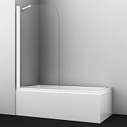 Стеклянная шторка на ванну WASSERKRAFT Leine 35P01-80WHITE Fixed 140х80см