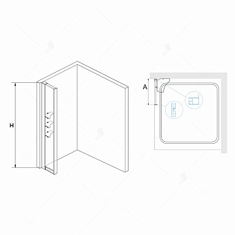 Боковая стенка душевого угла RGW 03064230-11 Z-42 195х30см стекло прозрачное