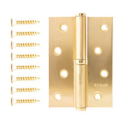 Петля карточная APECS B-STEEL-GM-L 100х70мм матовое золото