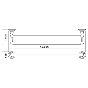 Полотенцедержатель WASSERKRAFT Ammer K-7000 K-7040 хром 65см