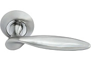 Дверная ручка нажимная MORELLI КУПОЛ MH-09 SN белый никель