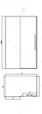 Угловое ограждение RGW Stilvoll 32324280-011 SV-42 195х80см стекло прозрачное