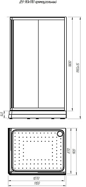 Душевая кабина RADOMIR ДРИМ 1-03-1-2-0-1220 90х110х195,5см стекло прозрачное