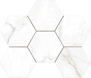 Керамическая мозаика ESTIMA IDEAL Mosaic/ID01_PS/25x28,5/Hexagon ID Ideal Heagon 25х28,5см 0,712кв.м.