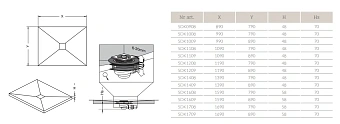 Душевой трап RADAWAY 5DK1109/5K01 109х89см горизонтальный сток