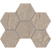 Керамическая мозаика ESTIMA Bernini Mosaic/BR02_NS/25x28,5/Hexagon Beige 25х28,5см 0,71кв.м.