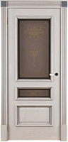 Межкомнатная дверь Porte Vista Classic Вена Кристалл 2 Нефрит Шпон 700х2000мм остеклённая