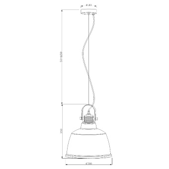 Светильник подвесной Maytoni Irving T163PL-01R 40Вт E27