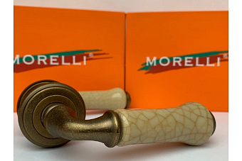 Дверная ручка нажимная MORELLI UMBERTO MH-41-CLASSIC OMB/CH старая матовая бронза/шампань