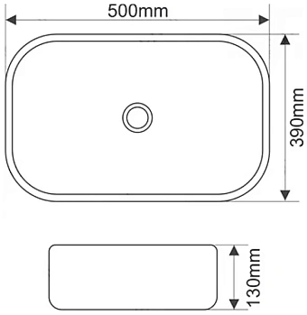 Раковина накладная MELANA 78109-805 50х39см