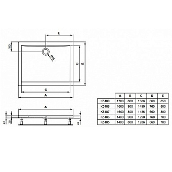 Душевой поддон IDEAL STANDARD ULTRAFLAT K518801 90х160см