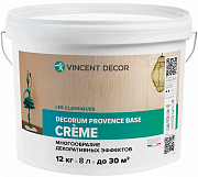 Декоративное покрытие VINCENT DECOR Decorum Provence base Crème Многообразие декоративных эффектов 12кг