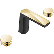 Смеситель для раковины Boheme Venturo 150-BG-DIAMOND золотой/чёрный