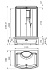 Душевая кабина RADOMIR ДИАНА 2 1-05-6-0-0-0610 139х108х230см стекло прозрачное