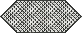 Декор KERAMA MARAZZI Келуш HGD\A482\35006 чёрно белый глянцевый 14х34см 0,048кв.м.