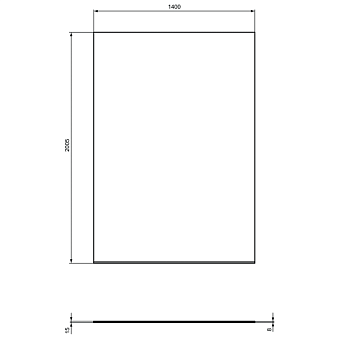 Реверсивная фиксированная панель 140 см Ideal Standard I.Life WetRoom Dual T4877EO