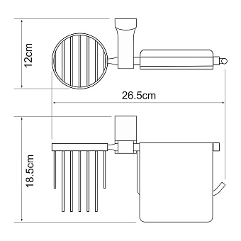 Набор аксессуаров для ванной WASSERKRAFT Leine K-5000 WHITE K-5059WHITE бежевый/хром 2 предметов
