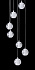 Светильник подвесной CRYSTAL LUX GASPAR GASPAR SP9 D300 WHITE 27Вт G9
