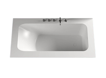 Ванна каменная SALINI ORLANDO 102014M S-Sense глянцевая 190х100см встраиваемая