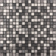 Мозаика Mir Mosaic Inka BDA-1514 серый мрамор/стекло 29,8х29,8см 0,44кв.м.