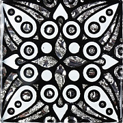 Вставка Роскошная мозаика ВБ 29 Платиновый/Чёрный 6,6х6,6см 0,004кв.м.