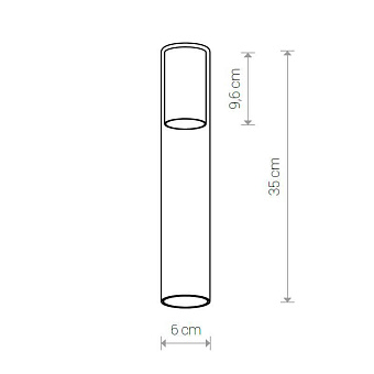 Плафон Nowodvorski Cameleon Cylinder L 8540 350х60мм прозрачный