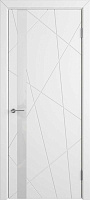 Межкомнатная дверь Владимирская фабрика дверей Stockholm Flitta Polar White Gloss Эмаль 800х2000мм остеклённая