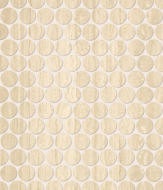 Керамическая мозаика FAP CERAMICHE Roma fLTT Travertino Round Mosaico 32,5х29,5см 0,575кв.м.