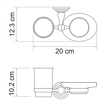 Набор аксессуаров для ванной WASSERKRAFT Ammer K-7000 K-7026 хром 2 предметов