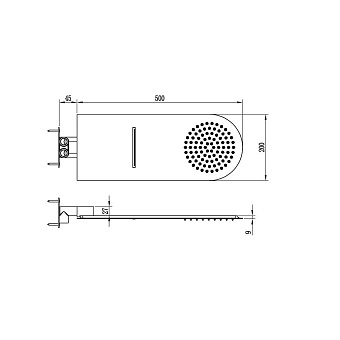 Верхний душ RGW Shower Panels 21140362-01 SP-62 хром